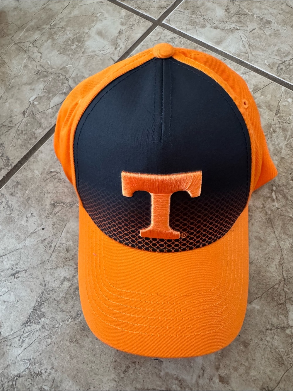 Orange & Black 'T' Baseball Cap